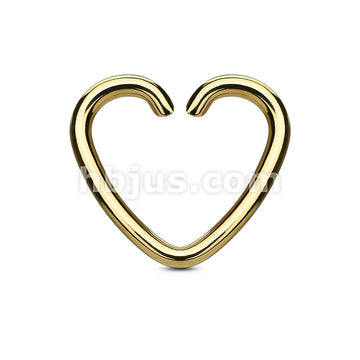 Heart Cut Ring IP Plated Over 316L Surgical Steel for... - Image 5
