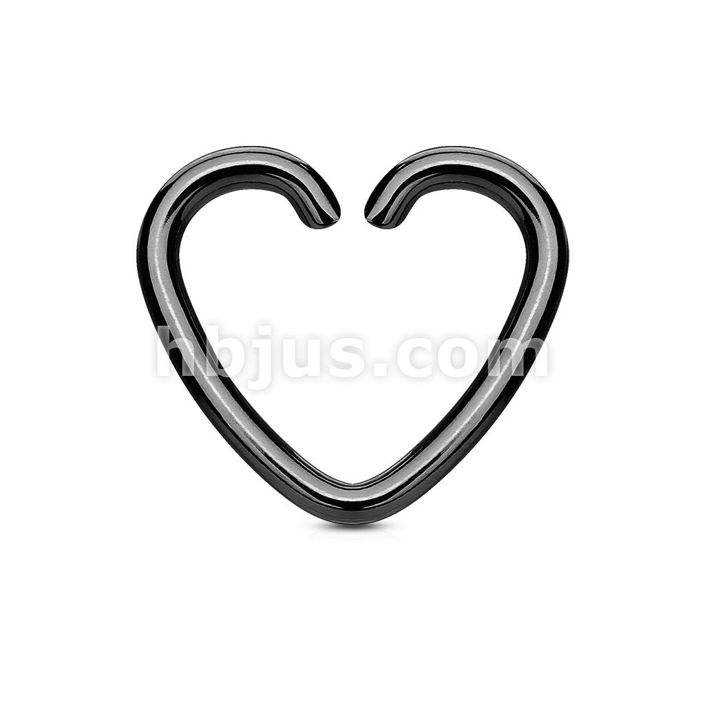 Heart Cut Ring IP Plated Over 316L Surgical Steel for... - Image 6