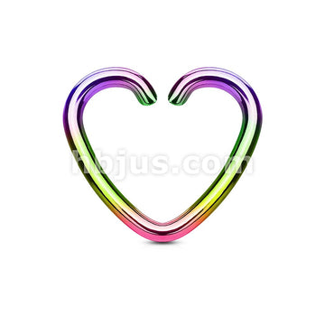 Heart Cut Ring IP Plated Over 316L Surgical Steel for... - Image 8