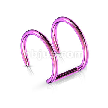 Double Closure Ring Titanium IP Over 316L Surgical Steel Fake... - Image 2