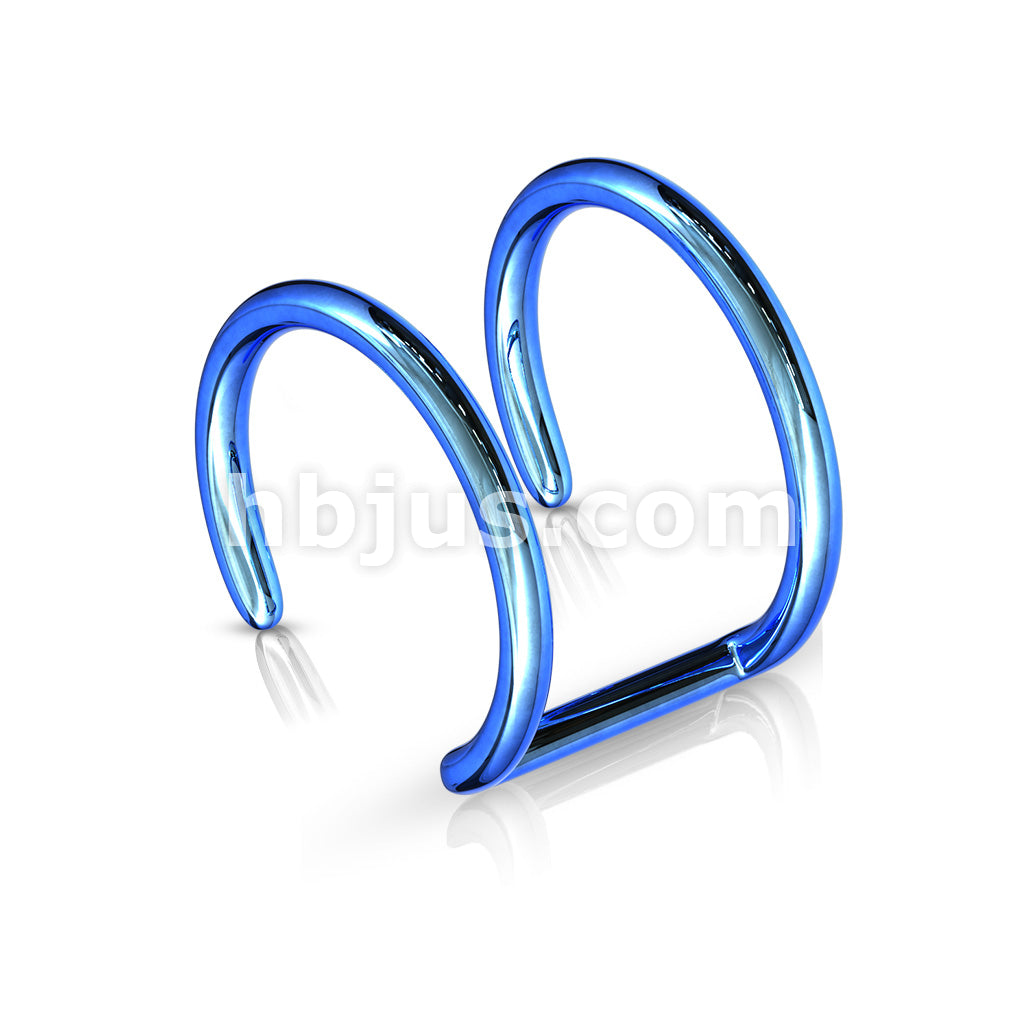Double Closure Ring Titanium IP Over 316L Surgical Steel Fake... - Image 3