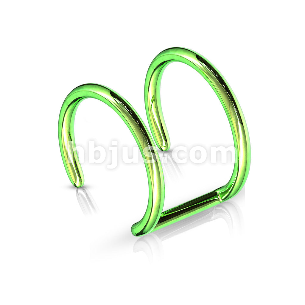 Double Closure Ring Titanium IP Over 316L Surgical Steel Fake... - Image 4