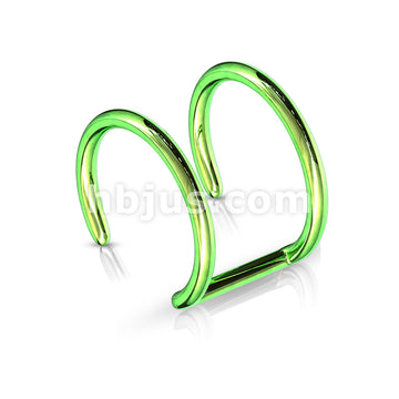 Double Closure Ring Titanium IP Over 316L Surgical Steel Fake... - Image 4