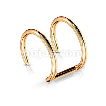 Double Closure Ring Titanium IP Over 316L Surgical Steel Fake... - Image 7