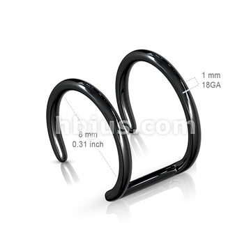 Double Closure Ring Titanium IP Over 316L Surgical Steel Fake... - Image 8