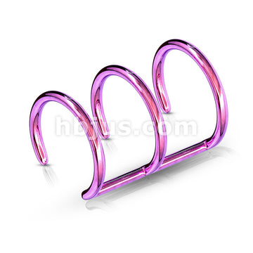 Triple Closure Ring Titanium IP Over 316L Surgical Steel Fake... - Image 2