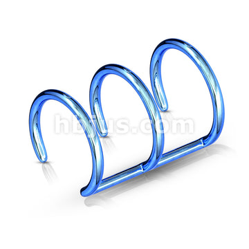 Triple Closure Ring Titanium IP Over 316L Surgical Steel Fake... - Image 3