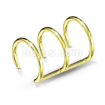 Triple Closure Ring Titanium IP Over 316L Surgical Steel Fake... - Image 5