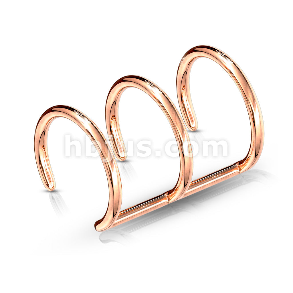 Triple Closure Ring Titanium IP Over 316L Surgical Steel Fake... - Image 7