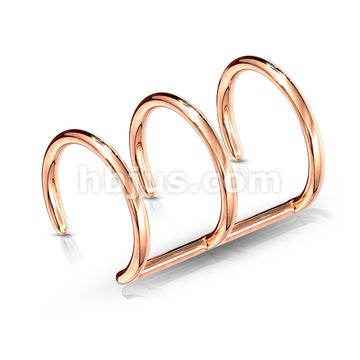 Triple Closure Ring Titanium IP Over 316L Surgical Steel Fake... - Image 7