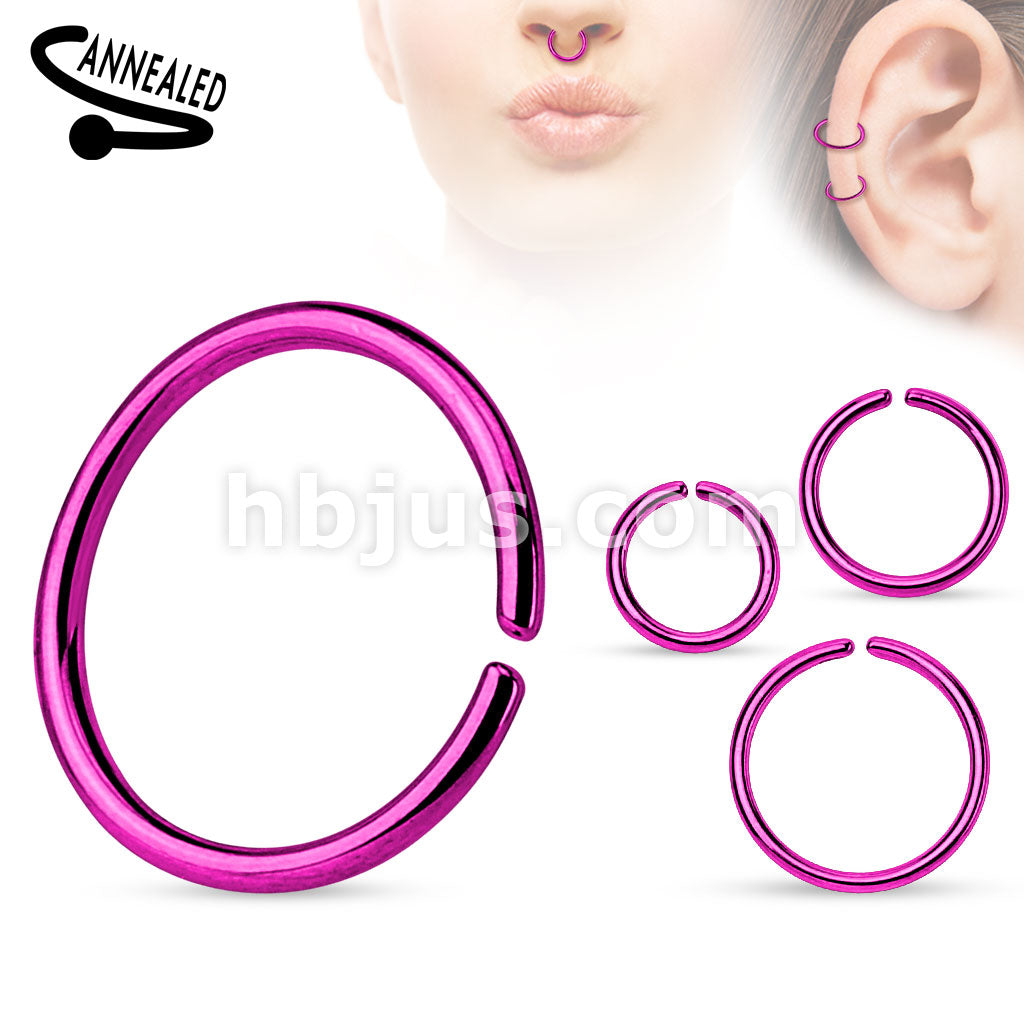 Titanium Anodized over 316L Surgical Steel Annealed and Rounded Ends... - Image 2