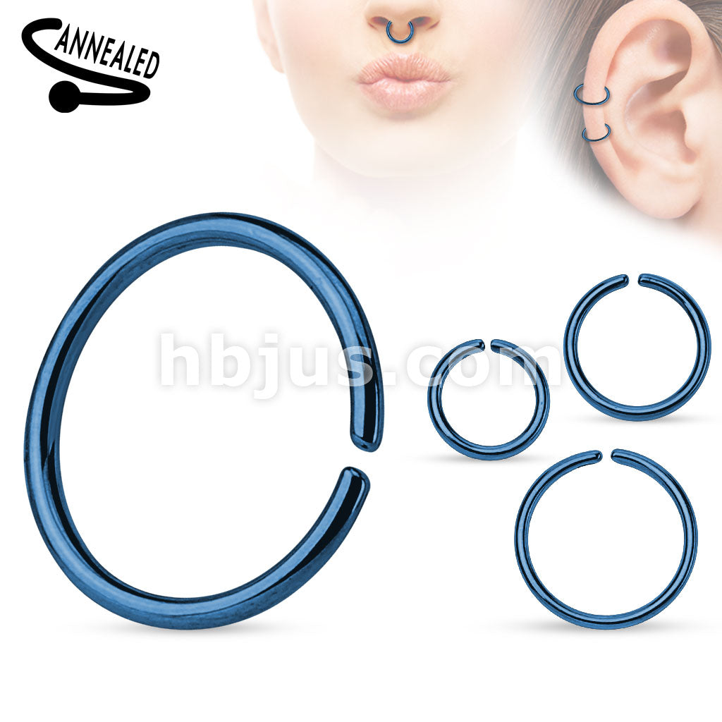 Titanium Anodized over 316L Surgical Steel Annealed and Rounded Ends... - Image 3