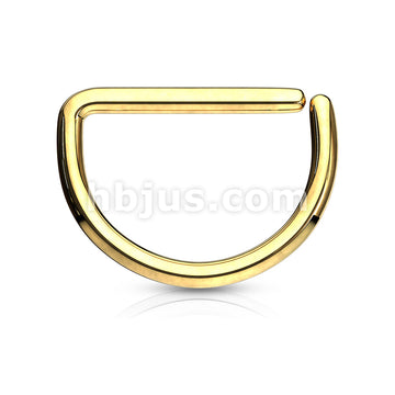 D Shape Titanium Anodized over Annealed 316L Surgical Steel Cut Rings - Image 5