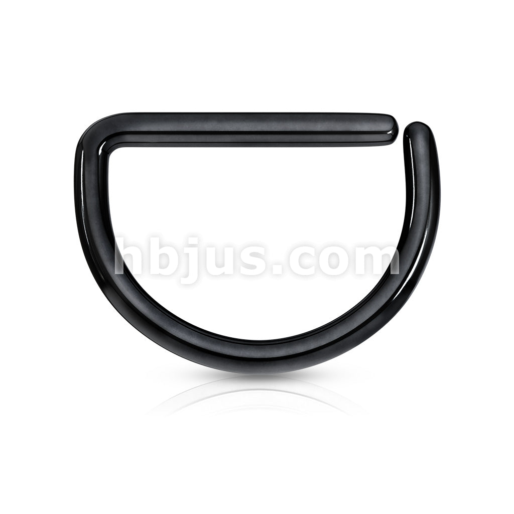 D Shape Titanium Anodized over Annealed 316L Surgical Steel Cut Rings - Image 6