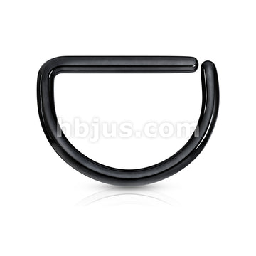 D Shape Titanium Anodized over Annealed 316L Surgical Steel Cut Rings - Image 6