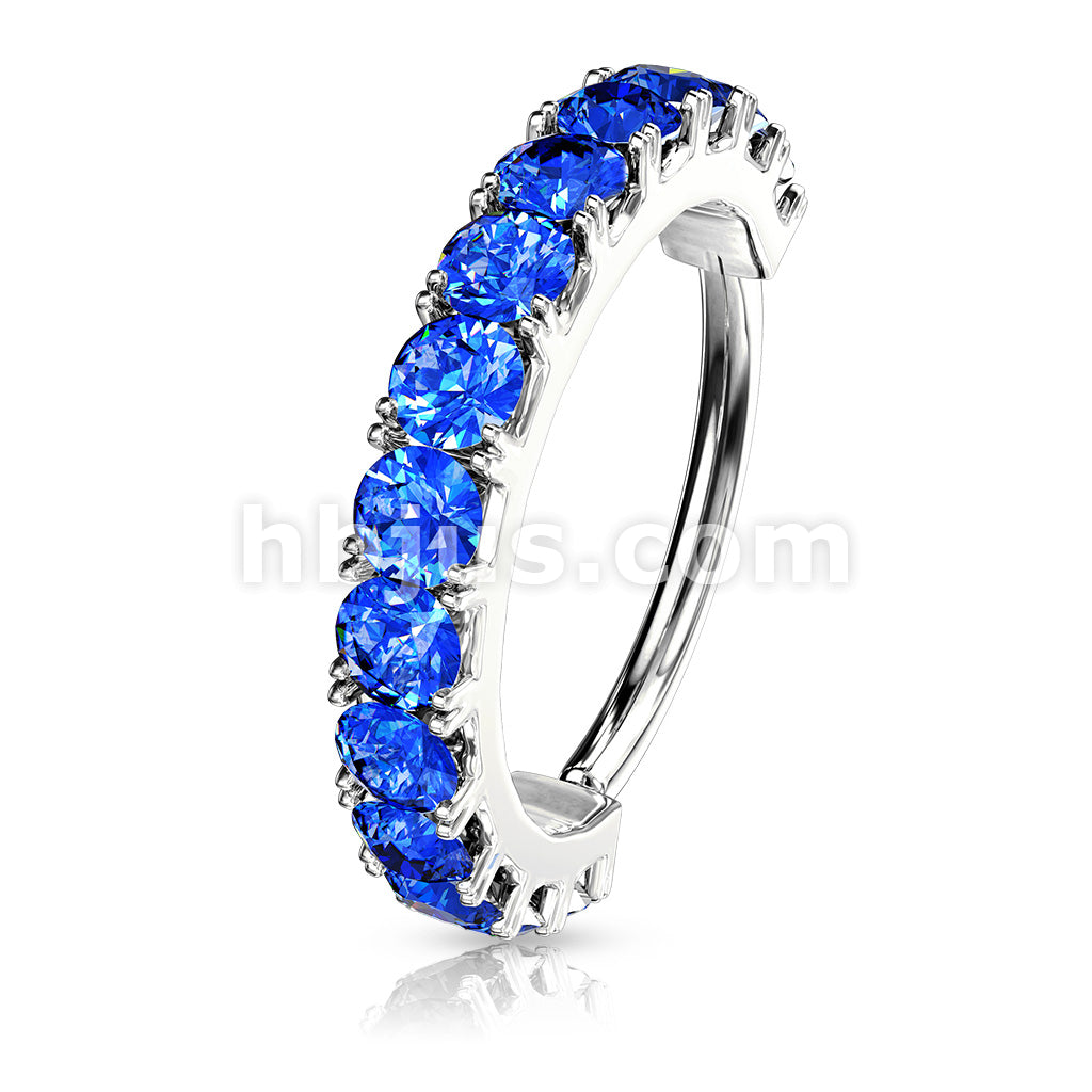 All Brass Side CZ Lined Bendable Hoops for Nose, Cartilage, Daith, and More - Image 4