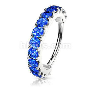 All Brass Side CZ Lined Bendable Hoops for Nose, Cartilage, Daith, and More - Image 4