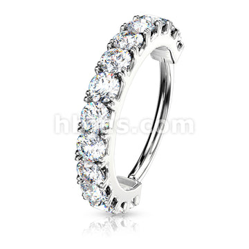 All Brass Side CZ Lined Bendable Hoops for Nose, Cartilage, Daith, and More - Image 5