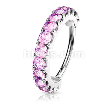 All Brass Side CZ Lined Bendable Hoops for Nose, Cartilage, Daith, and More - Image 6