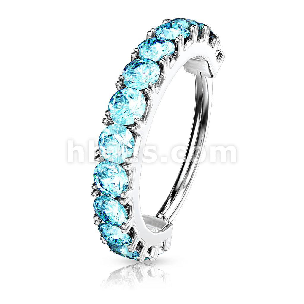 All Brass Side CZ Lined Bendable Hoops for Nose, Cartilage, Daith, and More - Image 7