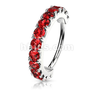 All Brass Side CZ Lined Bendable Hoops for Nose, Cartilage, Daith, and More - Image 8