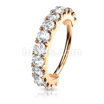 All Brass Side CZ Lined Bendable Hoops for Nose, Cartilage, Daith, and More - Image 10