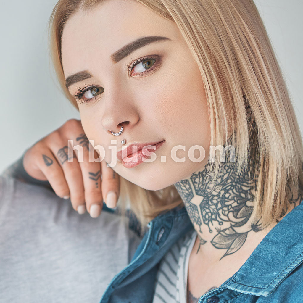 7 Gem Front Facing Set All 316L Surgical Steel Bendable Hoop Rings for Ear Cartilage, Daith, Nose Septum and More - Image 14