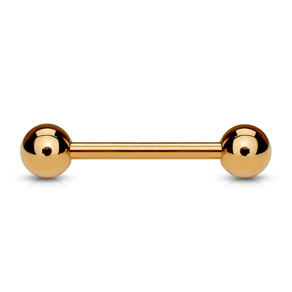 Rose Gold IP Over 316L Surgical Steel Basic Barbell