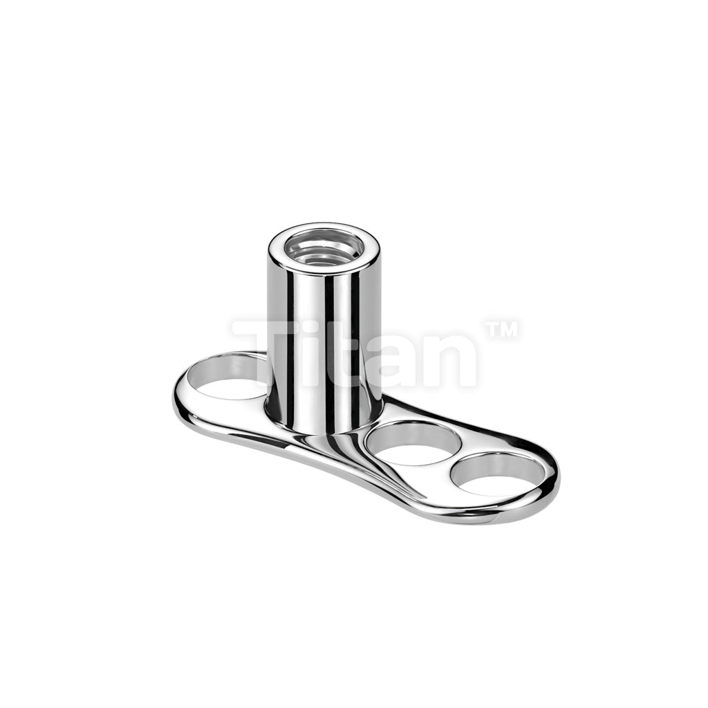 ASTM F136 Titanium Implant Grade Titanium 3 Hole Dermal Anchor - Image 2