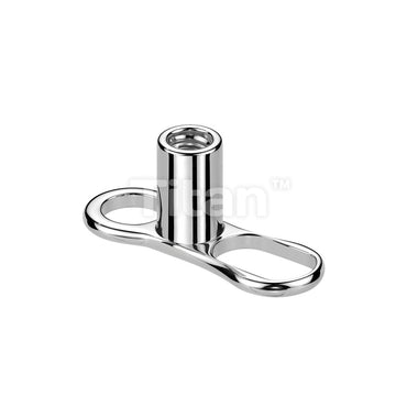 Implant Grade Titanium 2 Hole Dermal Anchor - Image 2