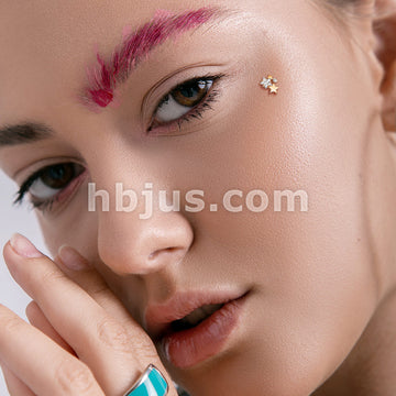 316L Surgical Steel CZ Cluster Stars Internally Threaded Dermal Anchor Tops - Image 9