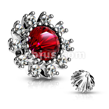 316L Surgical Steel CZ Surround Double Tiered Round CZ Centered... - Image 7