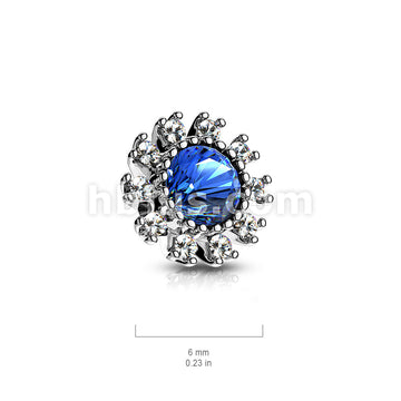 316L Surgical Steel CZ Surround Double Tiered Round CZ Centered... - Image 8