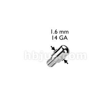 2mm Micro Dermal Healing Post 316L Surgical Steel - Image 3