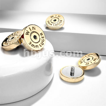 316L Surgical Steel Bullet Back Casing Internally Threaded 316L... - Image 3