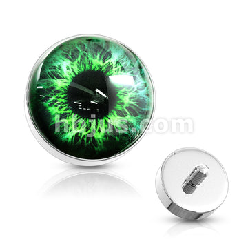 Eyeball  316L Surgical Steel Internally Threaded Dermal Anchor Top - Image 4