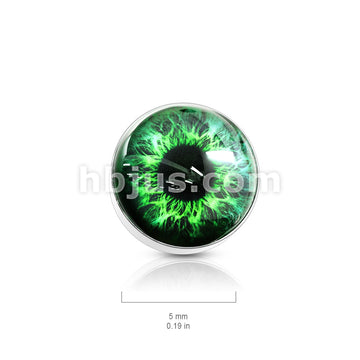 Eyeball  316L Surgical Steel Internally Threaded Dermal Anchor Top - Image 6