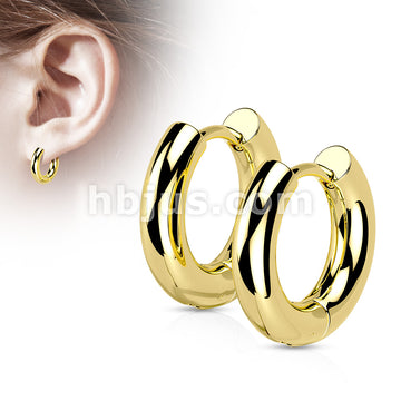 316L Surgical Steel Pair of 316L Stainless Steel 3mm Thick Hinged Plain... - Image 2