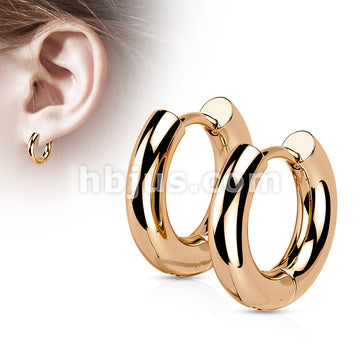 316L Surgical Steel Pair of 316L Stainless Steel 3mm Thick Hinged Plain... - Image 4