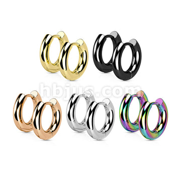 316L Surgical Steel Pair of 316L Stainless Steel 3mm Thick Hinged Plain... - Image 8