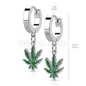 316L Surgical Steel Pair of 316L Stainless Steel Hoop Earrings With Pot... - Image 3