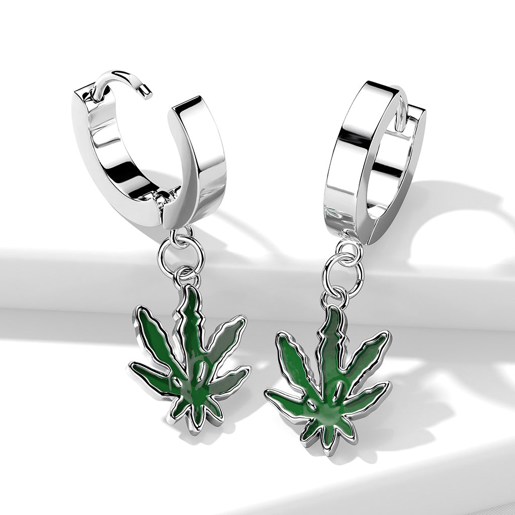 316L Surgical Steel Pair of 316L Stainless Steel Hoop Earrings With Pot...