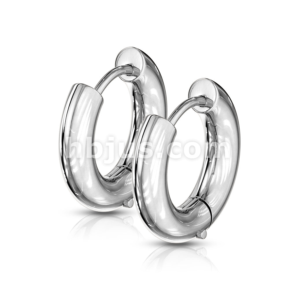 316L Surgical Steel Pair of 5mm Thick 316L Stainless Steel Hinge Action... - Image 3