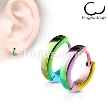 316L Surgical Steel Pair of Small Plain Dome Hoop/Huggie Stainless... - Image 6