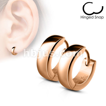 316L Surgical Steel Pair of Classic Plain Dome Hoop/Huggie Stainless... - Image 4