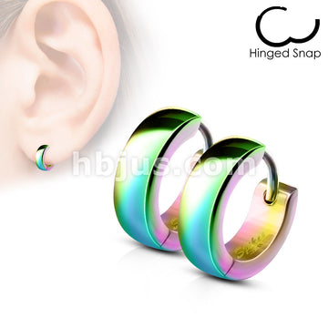 316L Surgical Steel Pair of Classic Plain Dome Hoop/Huggie Stainless... - Image 6