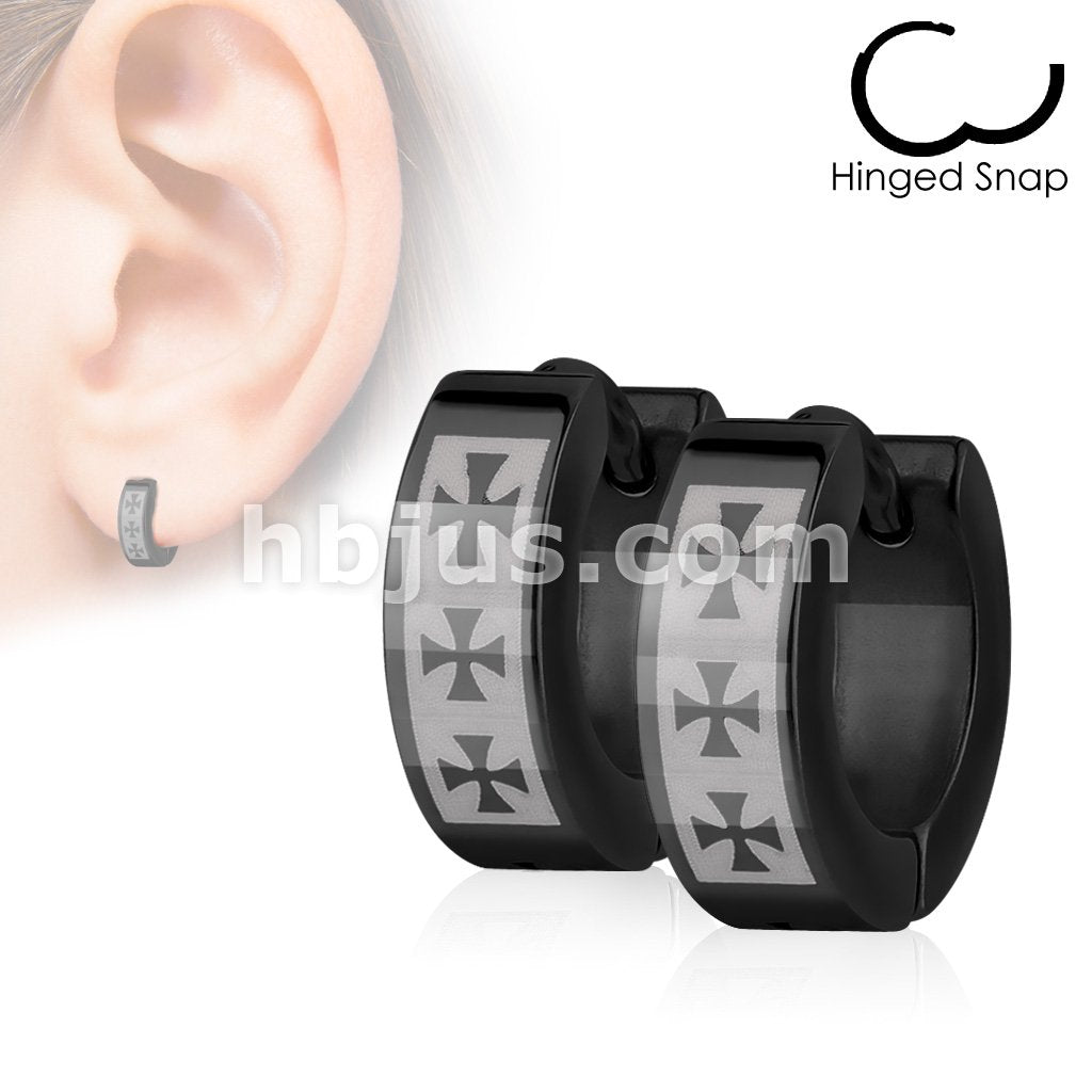 316L Surgical Steel Pair of 316L Stainless Steel Gold Plated Earring... - Image 3