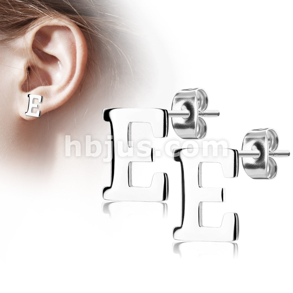 316L Surgical Steel Pair of Alphabet Initial 316L Stainless Steel... - Image 6