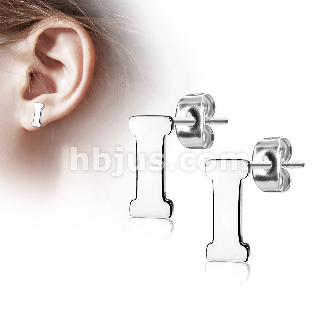 316L Surgical Steel Pair of Alphabet Initial 316L Stainless Steel... - Image 10
