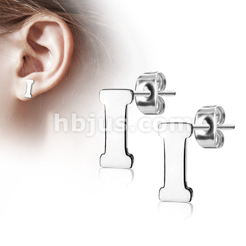 316L Surgical Steel Pair of Alphabet Initial 316L Stainless Steel... - Image 10